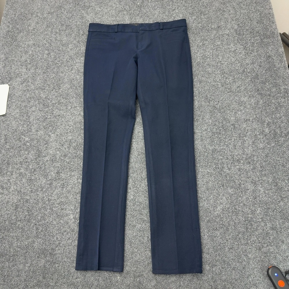 Banana Republic Pants Women 8L Navy Rayon Cotton Slim Fit Career Professional